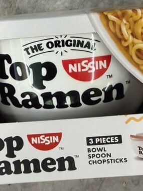 Nissin Top Ramen White Ceramic Bowl - White